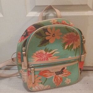 Spartina 449 Floral Backpack with Wallet...11 Inches Long 12 Inches Wide